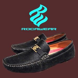 Rocawear Dwight Comfort Classics Black Slip On Loafers Oxfords Shoes Men 10.5